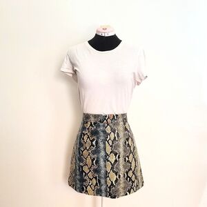 French Connection Snakeskin Miniskirt Size 8